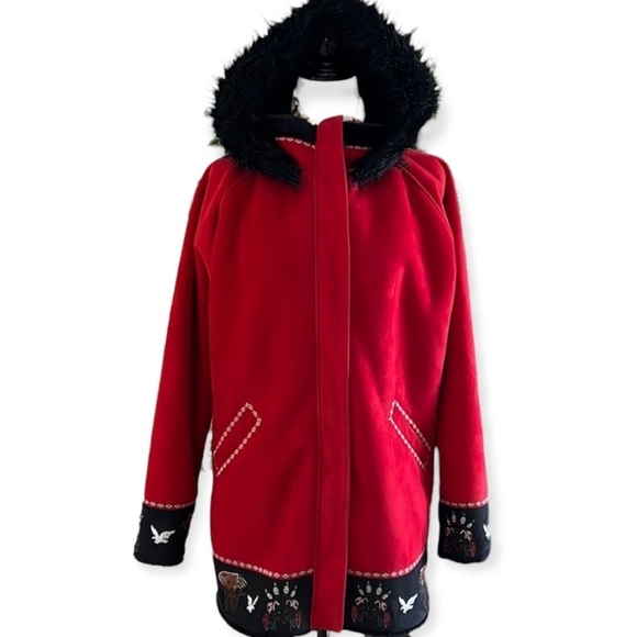 Red Bear & Wolf Ameri Mode Alaskan Red Company coat - Picture 2 of 16